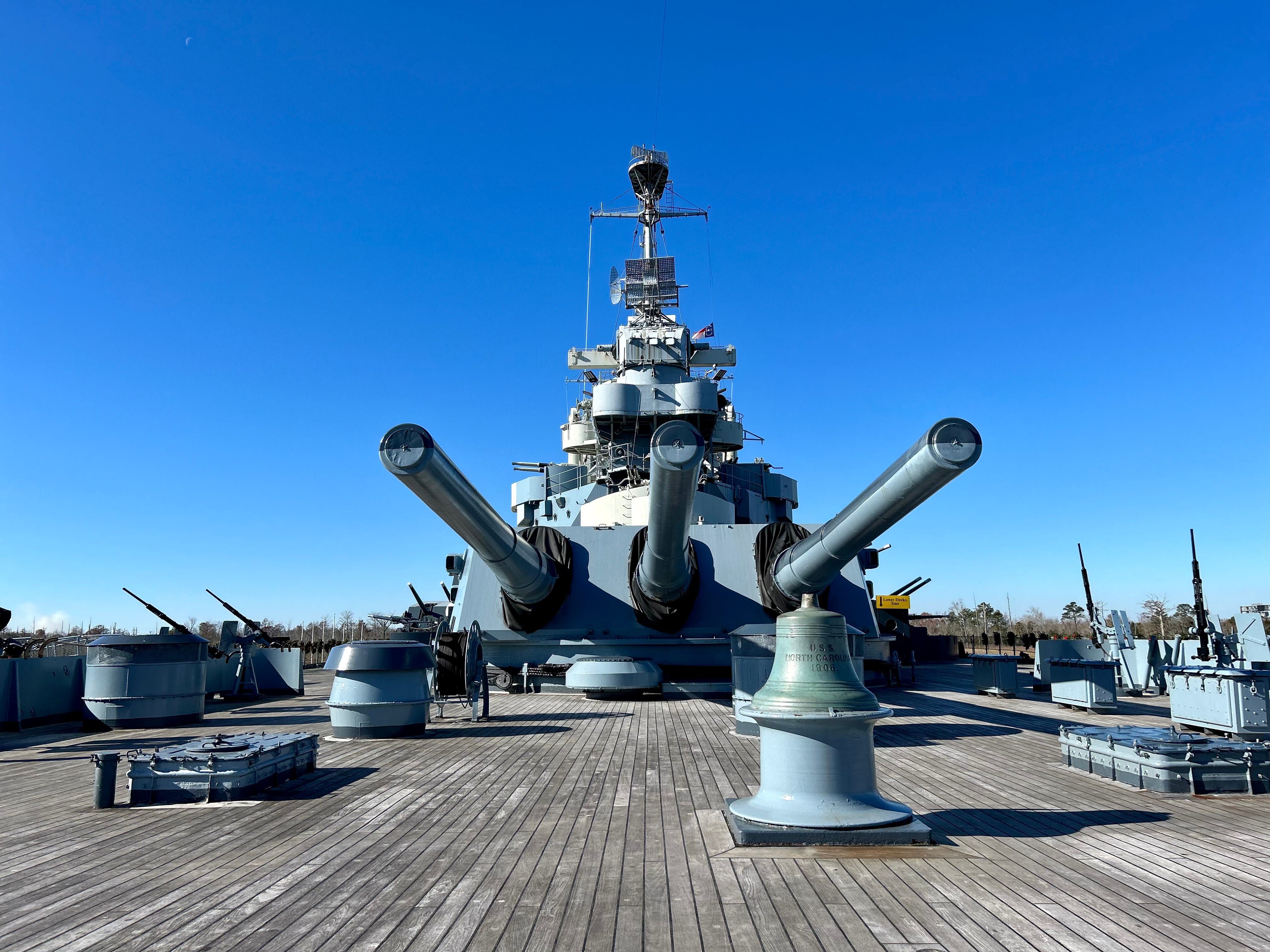 Upper deck of Battleship North Carolina